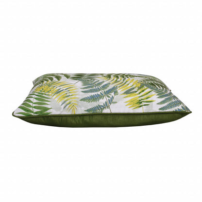 14" X 20" Forest Green And Yellow Polyester Floral Zippered Pillow FurniFindUSA