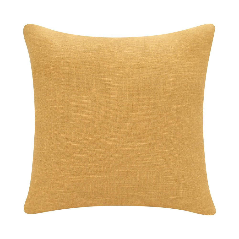 20" X 20" Yellow And Ivory 100% Cotton Abstract Zippered Pillow — view 5
