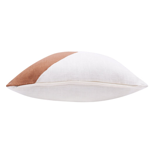 20" X 20" Brown And Ivory 100% Cotton Abstract Zippered Pillow FurniFindUSA