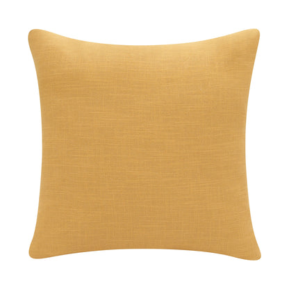 20" X 20" Yellow Purple Off-White And Coral 100% Cotton Abstract Zippered Pillow FurniFindUSA