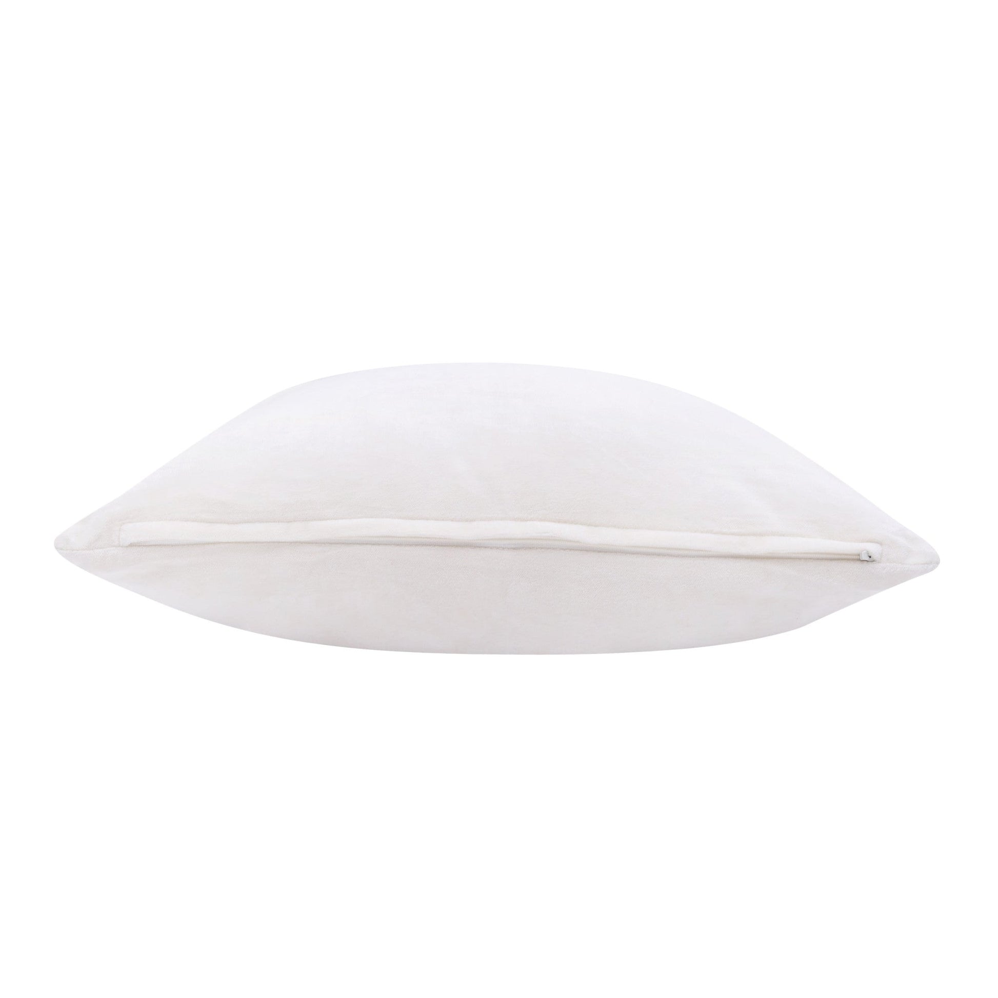 20" X 20" Ivory 100% Cotton Zippered Pillow 4.0" (L) x 20.0" (W) x 20.0" (H) FurniFindUSA