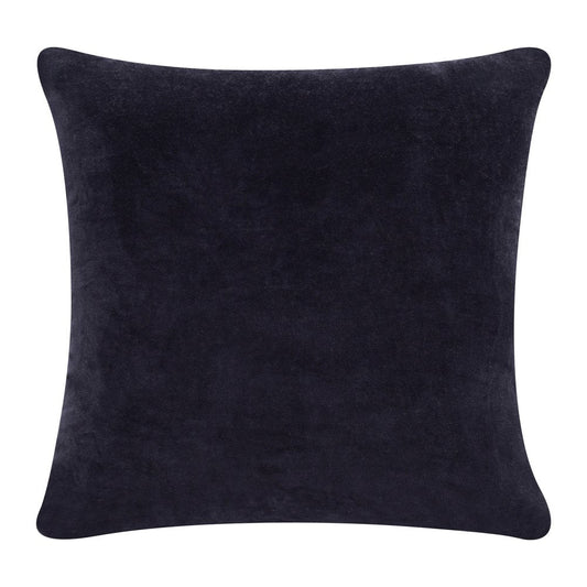 20" Black Cotton Throw Pillow