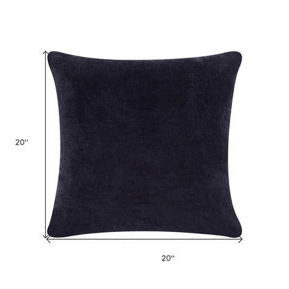 20" Black Cotton Throw Pillow HomeRoots