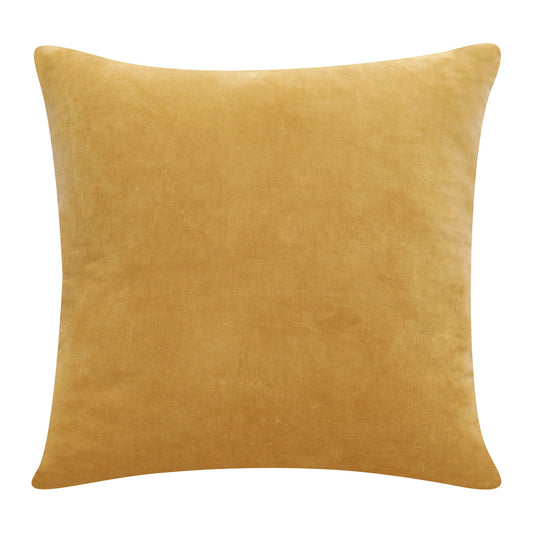 20" X 20" Yellow 100% Cotton Zippered Pillow FurniFindUSA