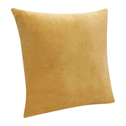 20" X 20" Yellow 100% Cotton Zippered Pillow FurniFindUSA