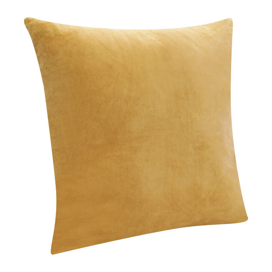 20" X 20" Yellow 100% Cotton Zippered Pillow FurniFindUSA