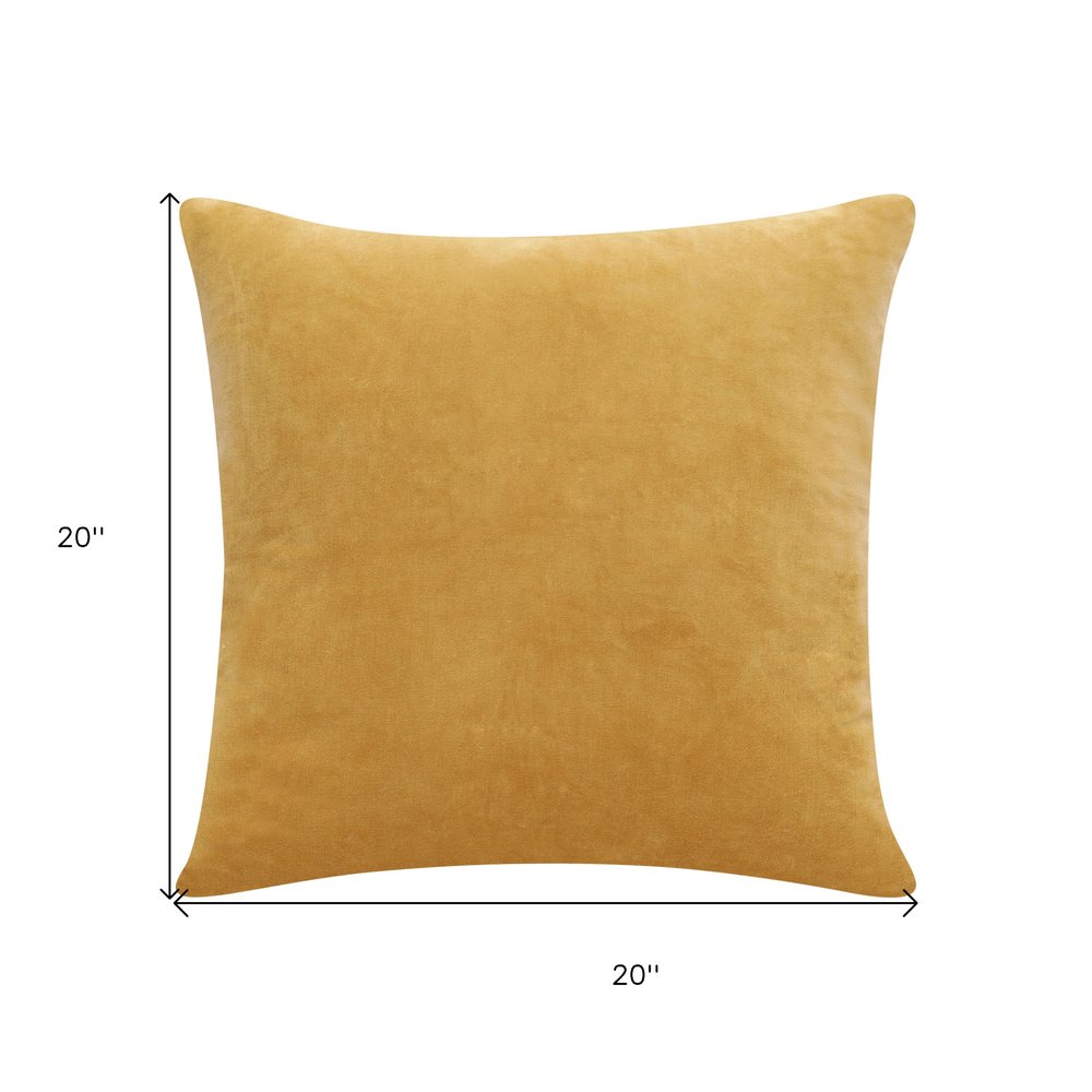 20" Yellow Throw Pillow — view 7