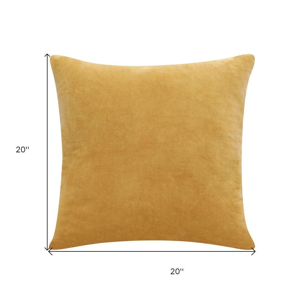 20" Yellow Throw Pillow HomeRoots