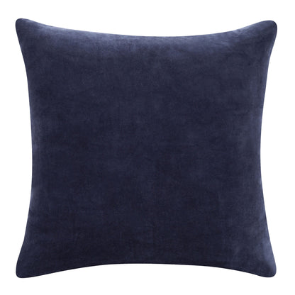 20" X 20" Dark Blue 100% Cotton Zippered Pillow FurniFindUSA