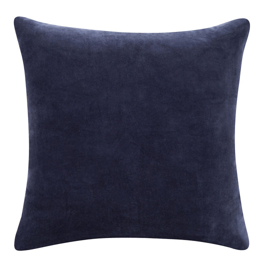 20" X 20" Dark Blue 100% Cotton Zippered Pillow FurniFindUSA