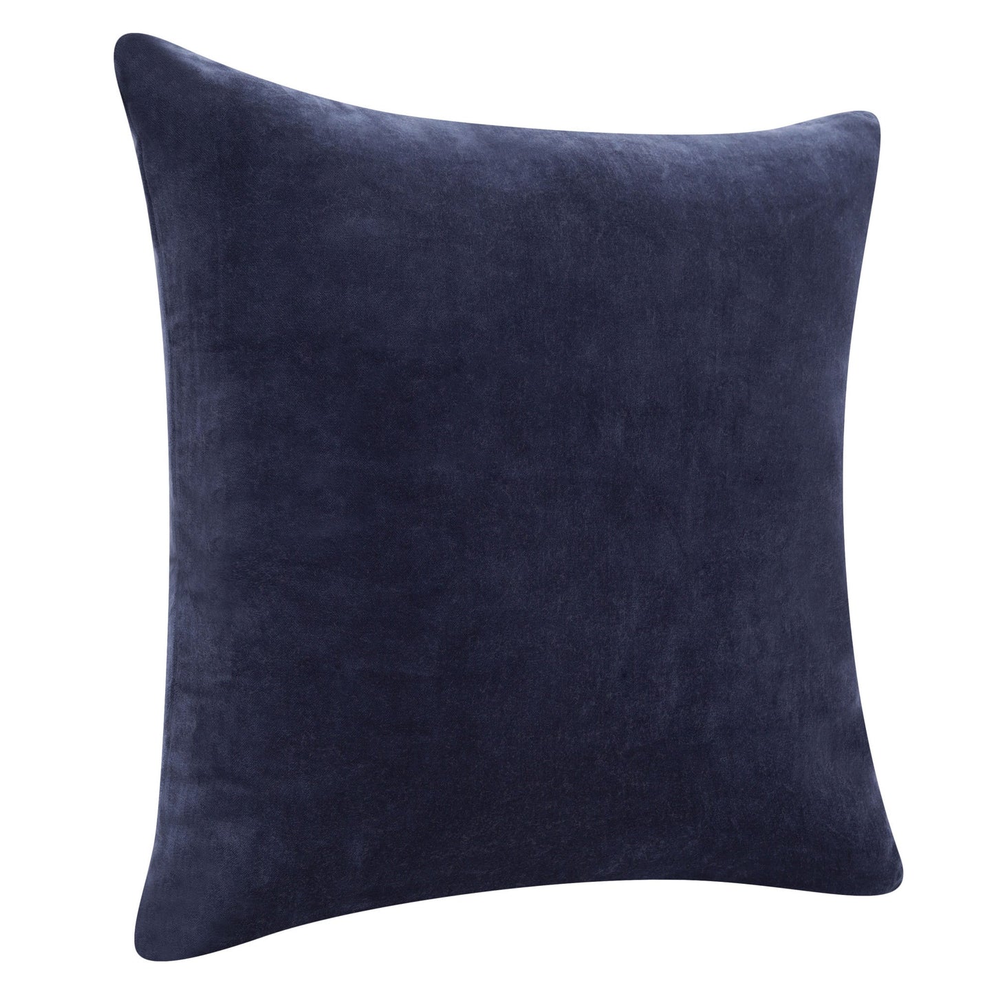 20" X 20" Dark Blue 100% Cotton Zippered Pillow FurniFindUSA