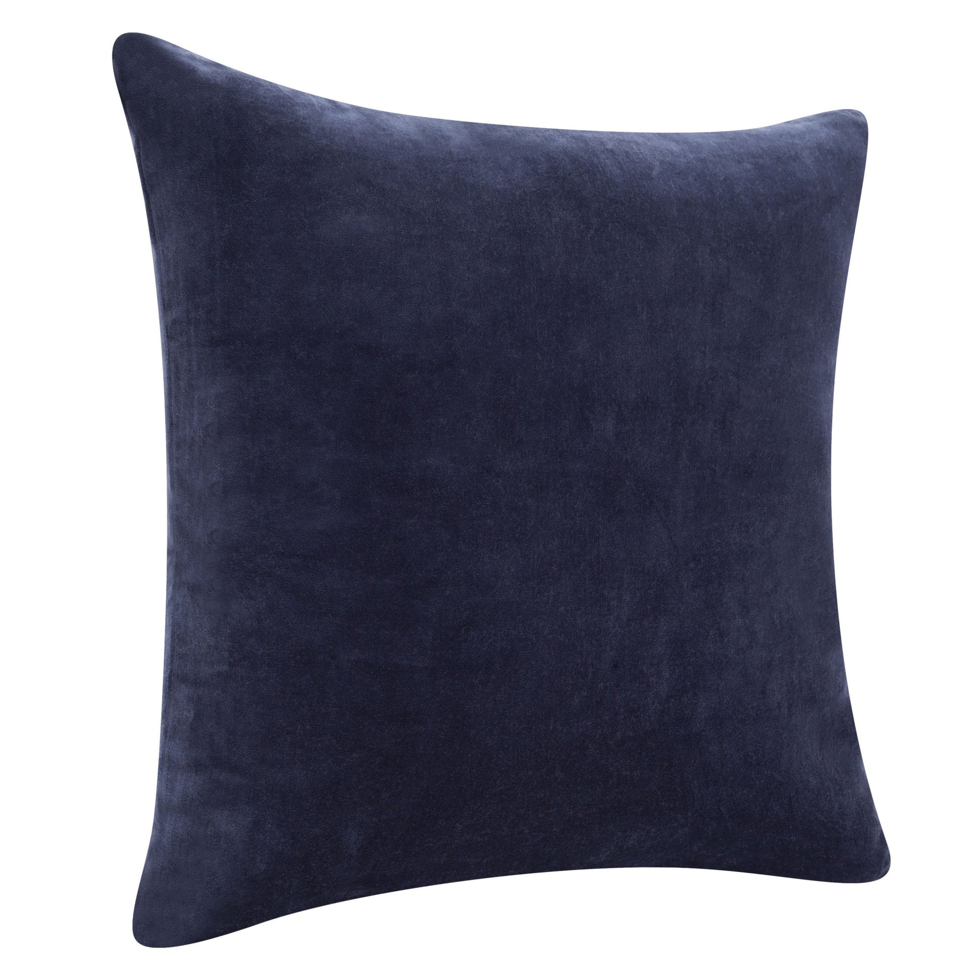 20" X 20" Dark Blue 100% Cotton Zippered Pillow FurniFindUSA