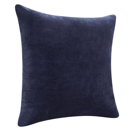 20" X 20" Dark Blue 100% Cotton Zippered Pillow FurniFindUSA