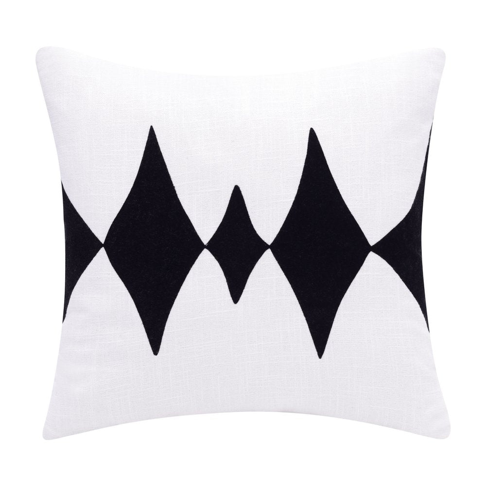 20" Black and White Throw Pillow HomeRoots