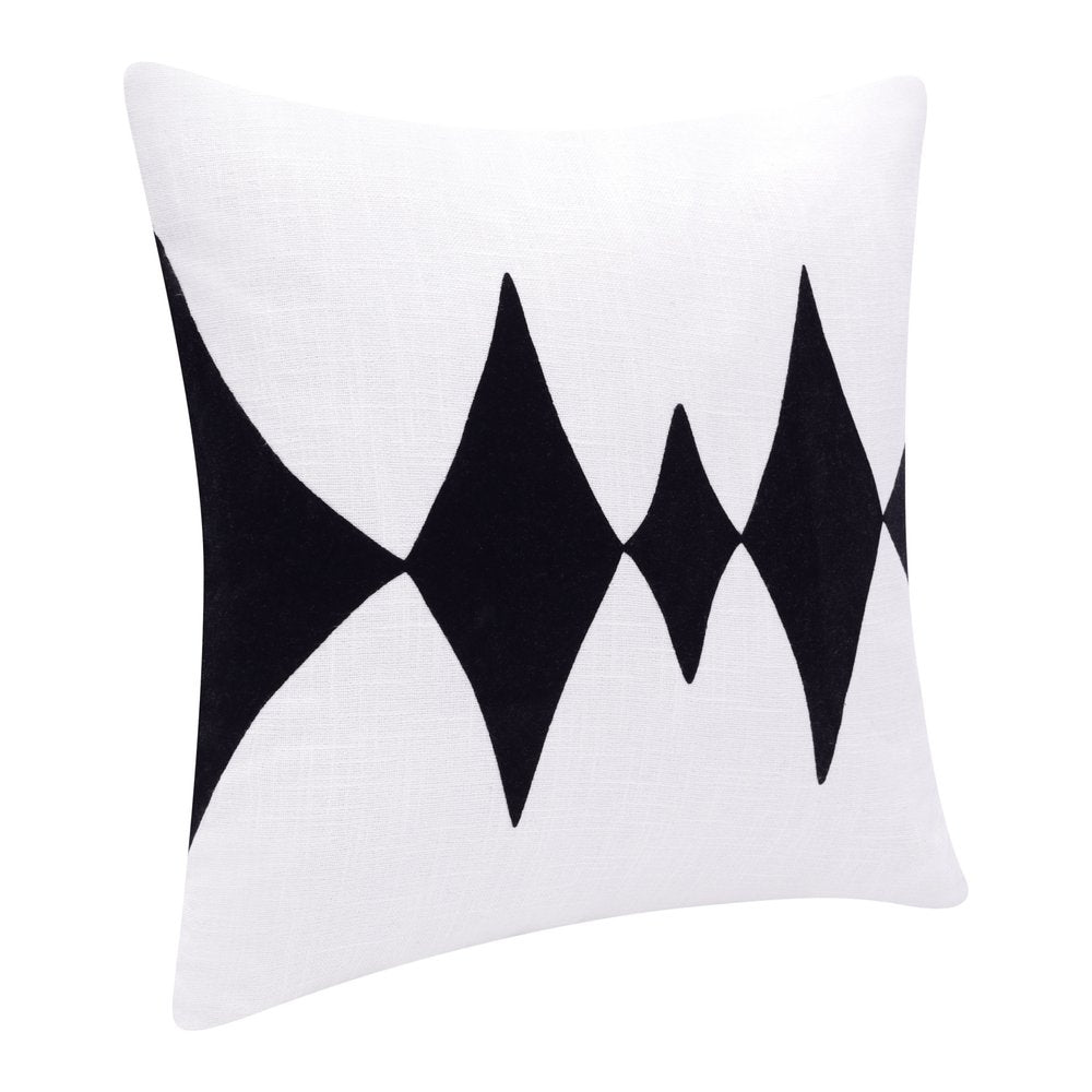 20" Black and White Throw Pillow — view 3