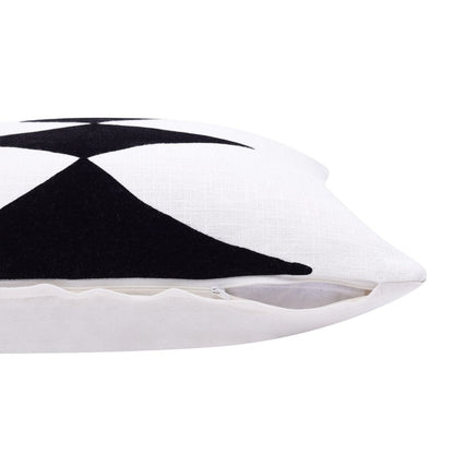 20" Black and White Throw Pillow HomeRoots