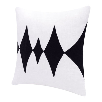 20" Black and White Throw Pillow HomeRoots