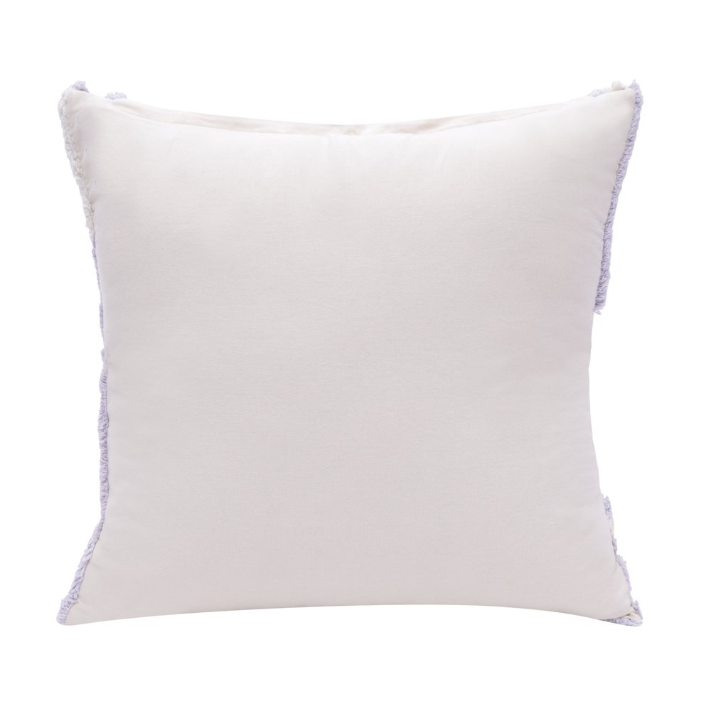 22" Purple and White Geometric Cotton Throw Pillow With Texture — view 5
