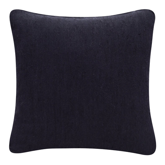 20" X 20" Black Linen Zippered Pillow FurniFindUSA