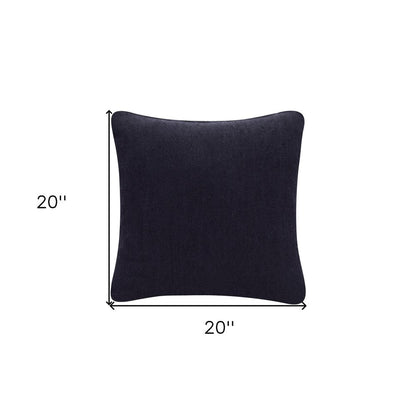 20" X 20" Black Linen Zippered Pillow HomeRoots