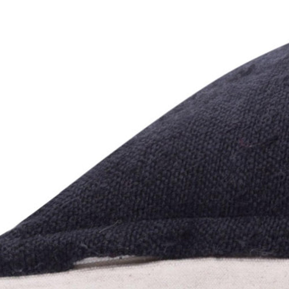 20" X 20" Black Linen Zippered Pillow HomeRoots