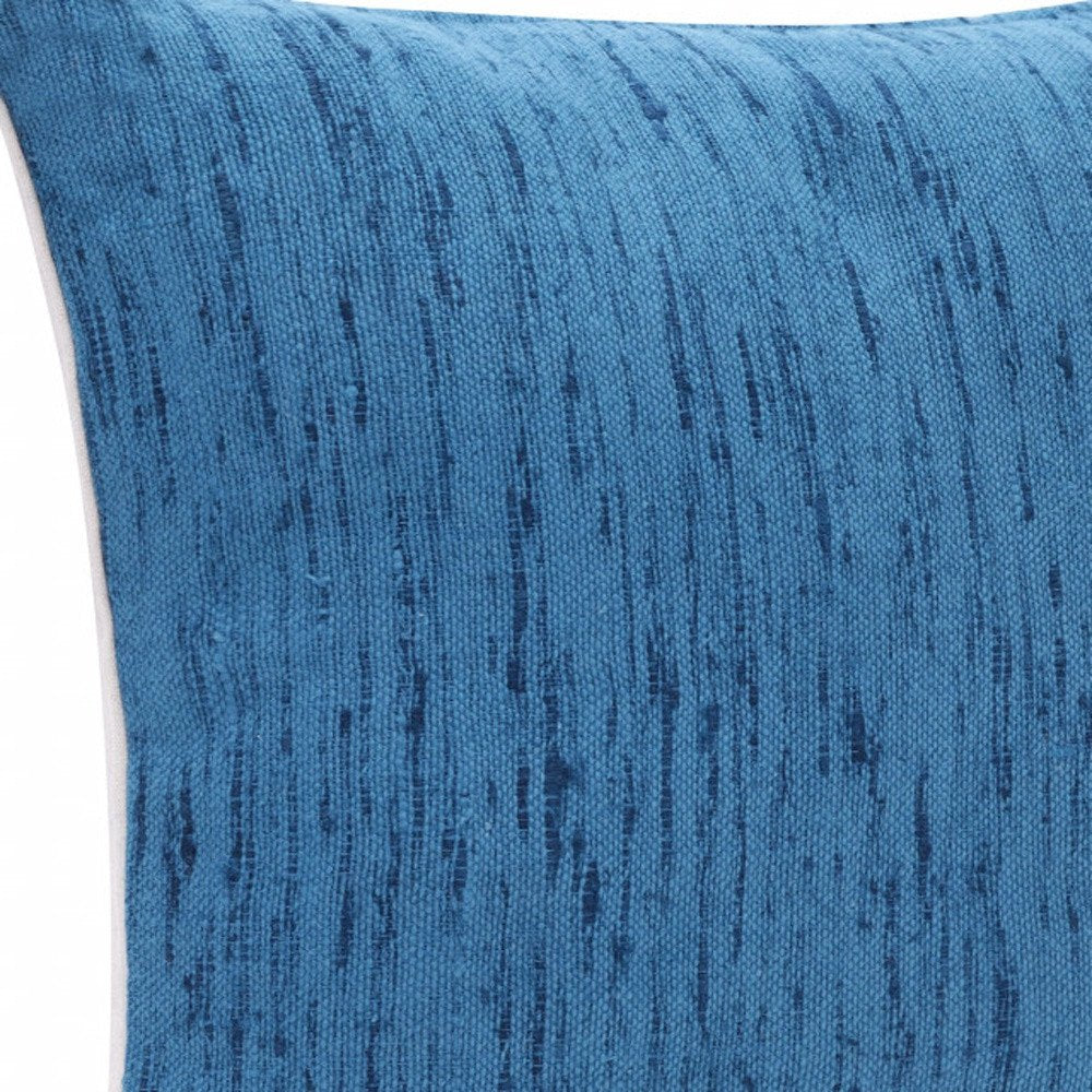 20" X 20" Ocean Blue Linen Zippered Pillow — view 8