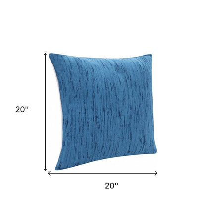 20" X 20" Ocean Blue Linen Zippered Pillow HomeRoots