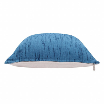 20" X 20" Ocean Blue Linen Zippered Pillow