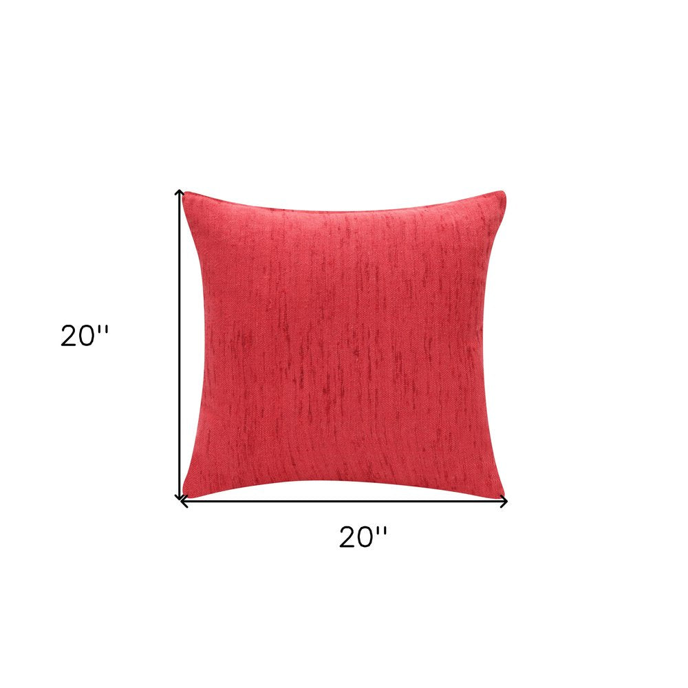 20" X 20" Coral Linen Zippered Pillow HomeRoots
