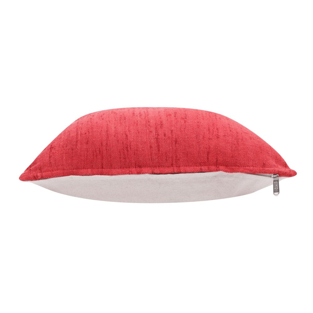 20" X 20" Coral Linen Zippered Pillow — view 4