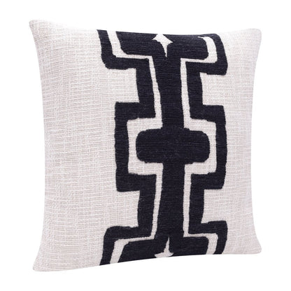 24" Black and Ivory Throw Pillow HomeRoots