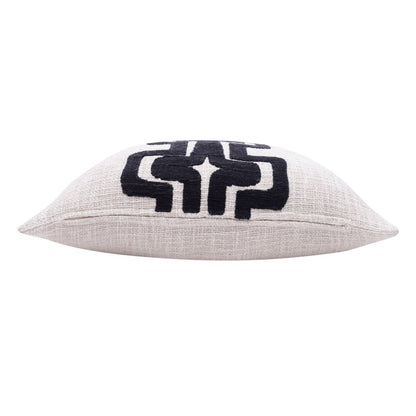 24" Black and Ivory Throw Pillow HomeRoots