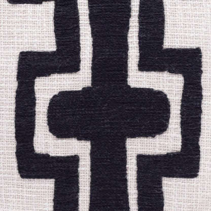 24" Black and Ivory Throw Pillow HomeRoots