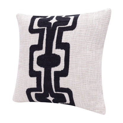 24" Black and Ivory Throw Pillow HomeRoots