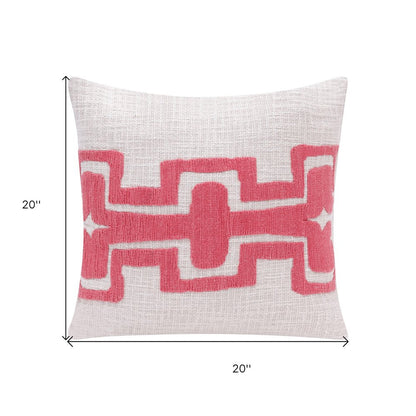 20" Coral Throw Pillow