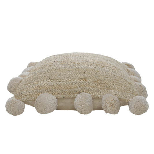 20" X 20" Tan Jute Zippered Pillow FurniFindUSA
