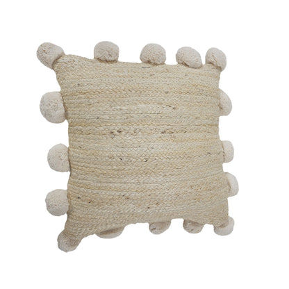 20" X 20" Tan Jute Zippered Pillow FurniFindUSA