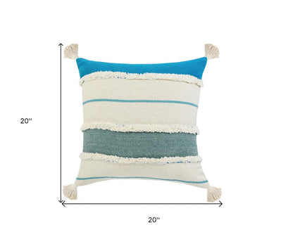 20" Turquoise Throw Pillow HomeRoots