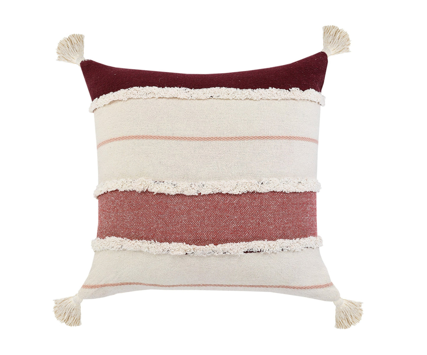20" X 20" 100% Cotton Striped Zippered Pillow FurniFindUSA