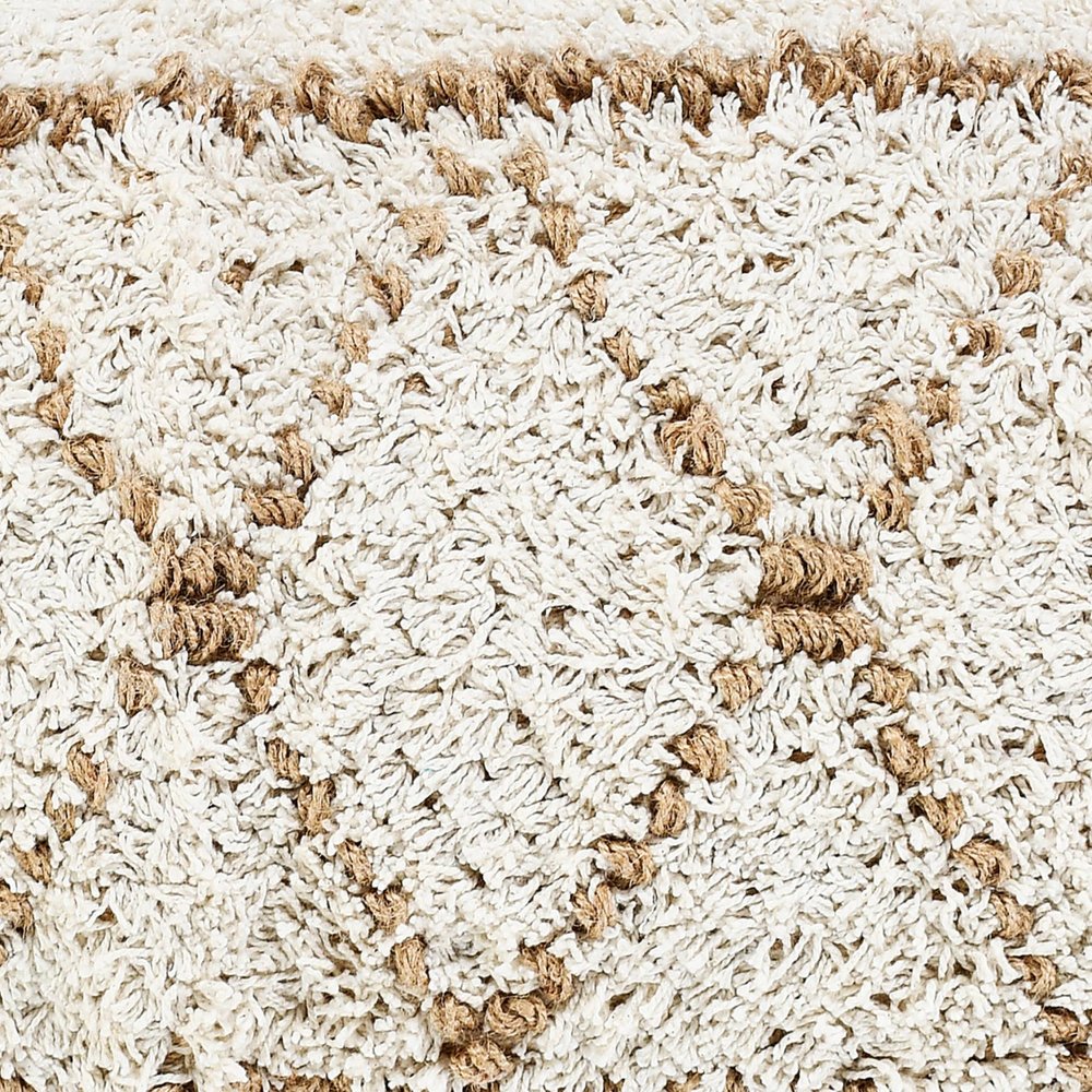 20" Tan And White Geometric Cotton Throw Pillow — view 5