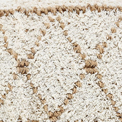 20" Tan And White Geometric Cotton Throw Pillow HomeRoots