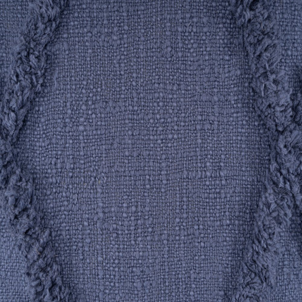 18" X 18" Denim Blue 100% Cotton Zippered Pillow HomeRoots