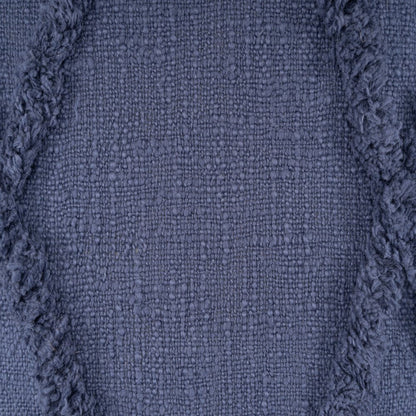 18" X 18" Denim Blue 100% Cotton Zippered Pillow HomeRoots