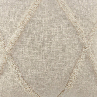 20" Ivory Cotton Throw Pillow