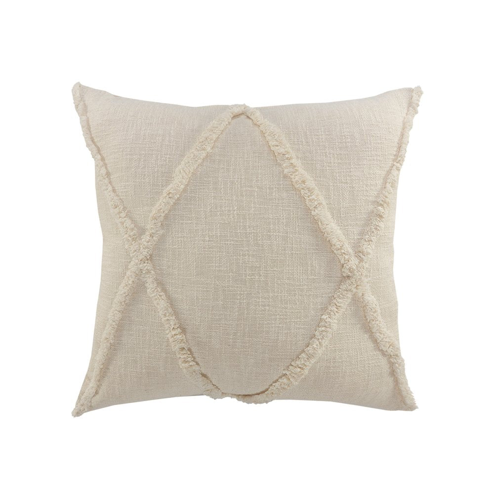 20" Ivory Cotton Throw Pillow — view 10