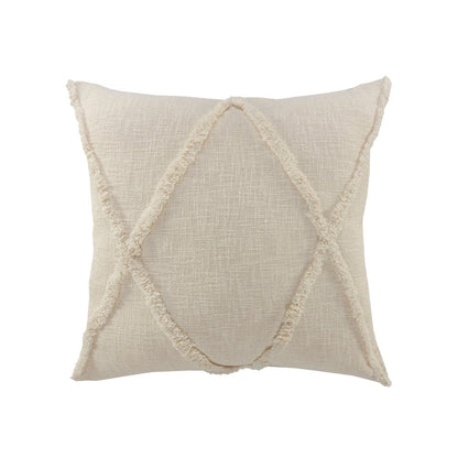 20" Ivory Cotton Throw Pillow HomeRoots
