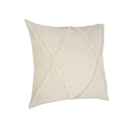 20" Ivory Cotton Throw Pillow HomeRoots