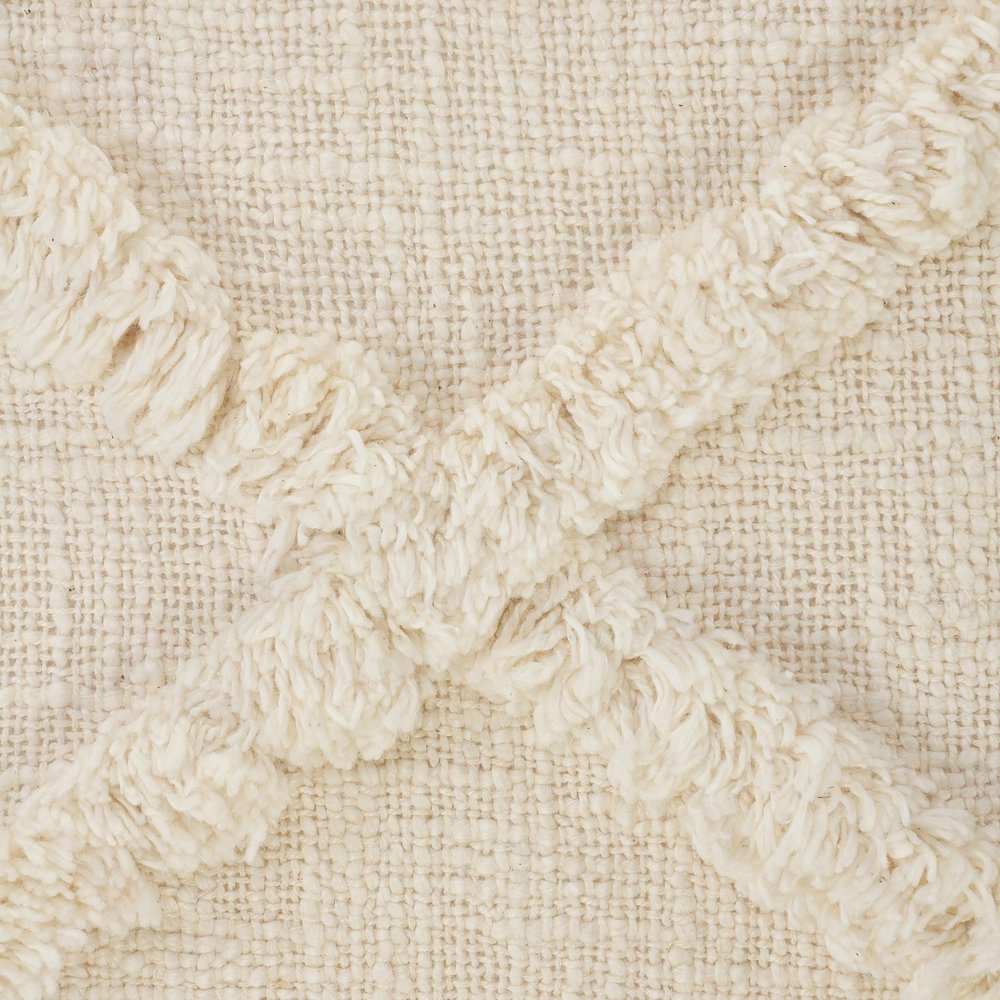 26" X 26" Ivory 100% Cotton Zippered Pillow — view 2