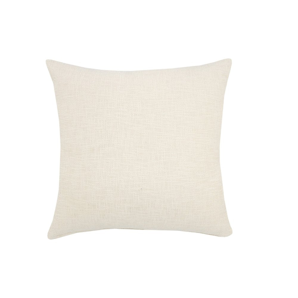 26" X 26" Ivory 100% Cotton Zippered Pillow HomeRoots