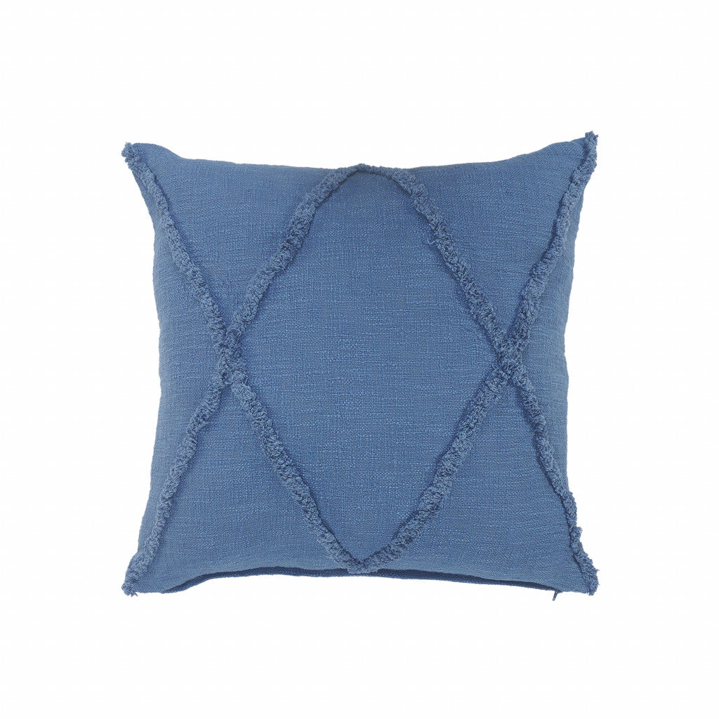 26" X 26" Cobalt Blue 100% Cotton Zippered Pillow FurniFindUSA